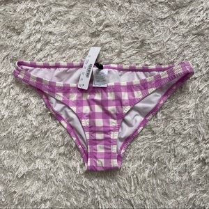 J.Crew Gingham purple bikini bottom